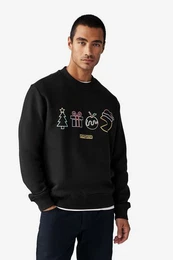 Sweater Weihnachtliches Gesteppes Hoodie (1-tlg)