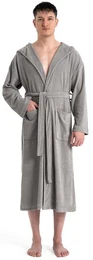 Herrenbademantel Sina, ideal fr Sauna & Spa, Hotelbademantel, Morgenmantel, Langform, Baumwolle, Kapuze, Grtel, einfarbiger Bademantel, lang, hoher Baumwollanteil, S-4XL