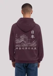 F4NT4STIC Kapuzenpullover Kanagawa Welle Golden Gai Fliederfarben/Dunkelrot/Bordeaux/Lila