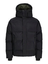 Jack & Jones JcoAlpha Puffer mit Kapuze Langarmhemd und Steppjacke 