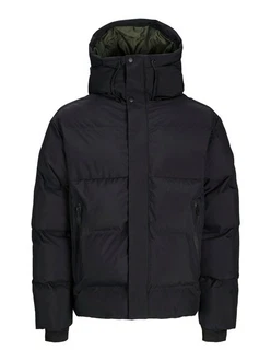 Jack & Jones JcoAlpha Puffer mit Kapuze Langarmhemd und Steppjacke