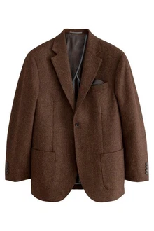 Next Sakko Signature Moons British Wool Sakko (1-tlg) Braun/Dunkelbraun