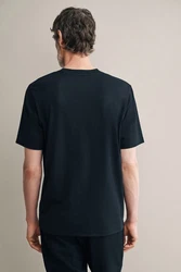 Next T-Shirt Weiches Signature T-Shirt Schwarz/Dunkelgrau/Beige/Grau