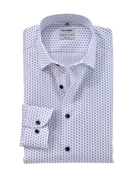 OLYMP Businesshemd Level Five body fit Minimalprint Dunkelblau/Hellblau