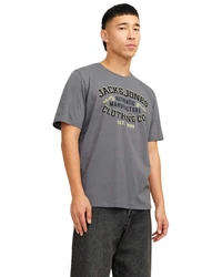 Jack & Jones Print-Shirt (Spar Set, 3er-Pack) Blau/Hellblau/Dunkelblau/Grau