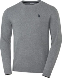 US Polo Assn. Rundhalspullover Grau/Dunkelgrau/Hellgrau