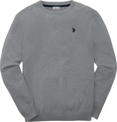 US Polo Assn. Rundhalspullover Grau/Dunkelgrau/Hellgrau