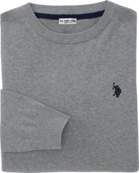 US Polo Assn. Rundhalspullover Grau/Dunkelgrau/Hellgrau