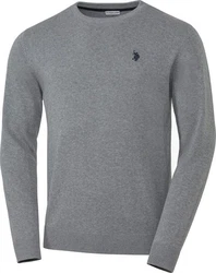 US Polo Assn. Rundhalspullover Grau/Dunkelgrau/Hellgrau