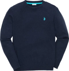 US Polo Assn. Rundhalspullover Dunkelblau/Blau