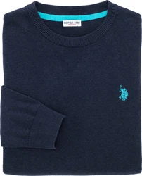 US Polo Assn. Rundhalspullover Dunkelblau/Blau
