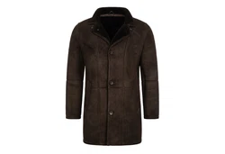 S&A Ledermoden Lederjacke Drake (1-St) Dunkelbraun/Dunkelrot/Bordeaux/Braun
