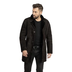 S&A Ledermoden Lederjacke Drake (1-St) Dunkelbraun/Dunkelrot/Bordeaux/Braun