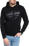 Jack & Jones Kapuzensweatshirt mit Kängurutasche Schwarz/Dunkelblau/Hellblau