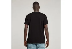 G-STAR T-Shirt Base Schwarz/Dunkelbraun/Braun