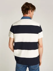 Tommy Hilfiger Poloshirt RUGBY STRIPE RELAXED POLO elfenbein/staunacht
