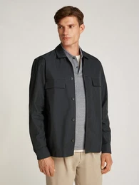Langarmhemd COTTON BLEND OVERSHIRT mit Logoprint
