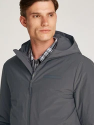 Calvin Klein Outdoorjacke TECHNICAL NON-QUILT JACKET HOOD mit Logoprint Hellgrau/Dunkelgrau/Grau/Hellblau/Dunkelblau