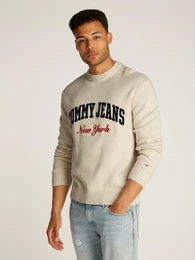 Rundhalspullover TJM REG VARSITY CREW SWEATER EXT mit groem Logo