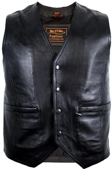 MDM Herren Lederweste Schwarz/Hellblau/Dunkelblau/Blau MDM Herren Lederweste Schwarz/Hellblau/Dunkelblau/Blau