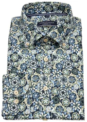 CASAMODA Langarmhemd Hellblau/Blau/Dunkelblau