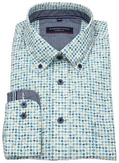 CASAMODA Langarmhemd Comfort Fit Button-Down-Kragen Freizeithemd Print