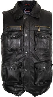 MDM Herren Freizeit Lederweste Schwarz/Dunkelgrün/Dunkelgrau MDM Herren Freizeit Lederweste Schwarz/Dunkelgrün/Dunkelgrau