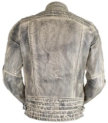 MDM Bikerjacke Herren Creme/Grau/Hellgrau/Dunkelgrau