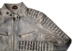 MDM Bikerjacke Herren Creme/Grau/Hellgrau/Dunkelgrau