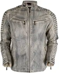 Bikerjacke Herren Lamm Nappa Lederjacke Leichte Sommer Biker Lederjacke