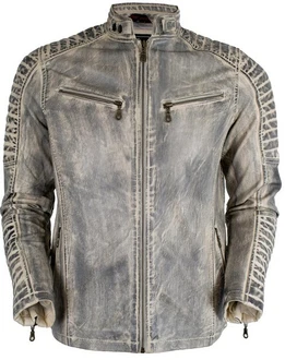 MDM Bikerjacke Herren Creme/Grau/Hellgrau/Dunkelgrau