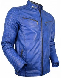 Bikerjacke Herren Lamm Nappa Lederjacke Leichte Sommer Biker Lederjacke