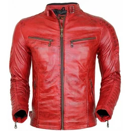 Bikerjacke Herren Lamm Nappa Lederjacke Leichte Sommer Biker Lederjacke