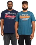 Jack & Jones Print-Shirt (2er-Pack) Blau/Dunkelblau/Mischfarben Jack & Jones Print-Shirt (2er-Pack) Blau/Dunkelblau/Mischfarben