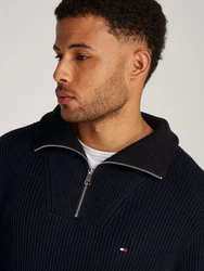 Tommy Hilfiger Troyer CHUNKY COTTON RIB NAUTICAL ZP MK bunt