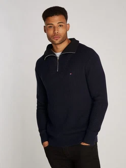 Tommy Hilfiger Troyer CHUNKY COTTON RIB NAUTICAL ZP MK