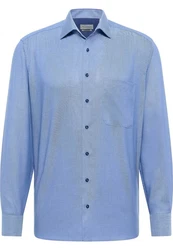 Eterna Langarmhemd COMFORT FIT NON IRON Hellblau/Dunkelblau/Blau