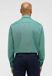 Eterna Langarmhemd COMFORT FIT NON IRON Grün/Türkis