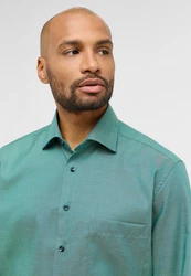 Eterna Langarmhemd COMFORT FIT NON IRON Grün/Türkis