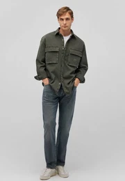 Langarmshirt TWO POCKET SHIRT Overshirt aus Denim