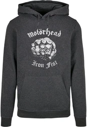 Merchcode Kapuzensweatshirt Herren Motorhead Iron Fist Basic Hoody Dunkelgrau/Grau/Rot