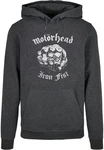 Merchcode Kapuzensweatshirt Herren Motorhead Iron Fist Basic Hoody Dunkelgrau/Grau/Rot