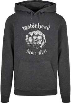 Merchcode Kapuzensweatshirt Herren Motorhead Iron Fist Basic Hoody Dunkelgrau/Grau/Rot