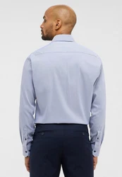 Eterna Langarmhemd MODERN FIT EASY IRON Dunkelblau/Hellblau/Blau