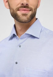 Eterna Langarmhemd MODERN FIT NON IRON Hellblau/Blau