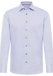 Eterna Langarmhemd MODERN FIT NON IRON Hellblau/Blau