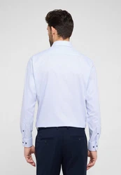 Eterna Langarmhemd MODERN FIT NON IRON Hellblau/Blau