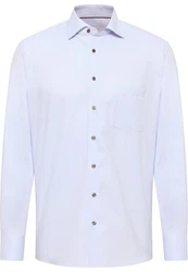 Eterna Langarmhemd MODERN FIT NON IRON Hellblau/Blau