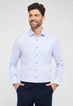 Eterna Langarmhemd MODERN FIT NON IRON Hellblau/Blau