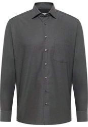 Eterna Langarmhemd MODERN FIT NON IRON Dunkelgrau/Grau